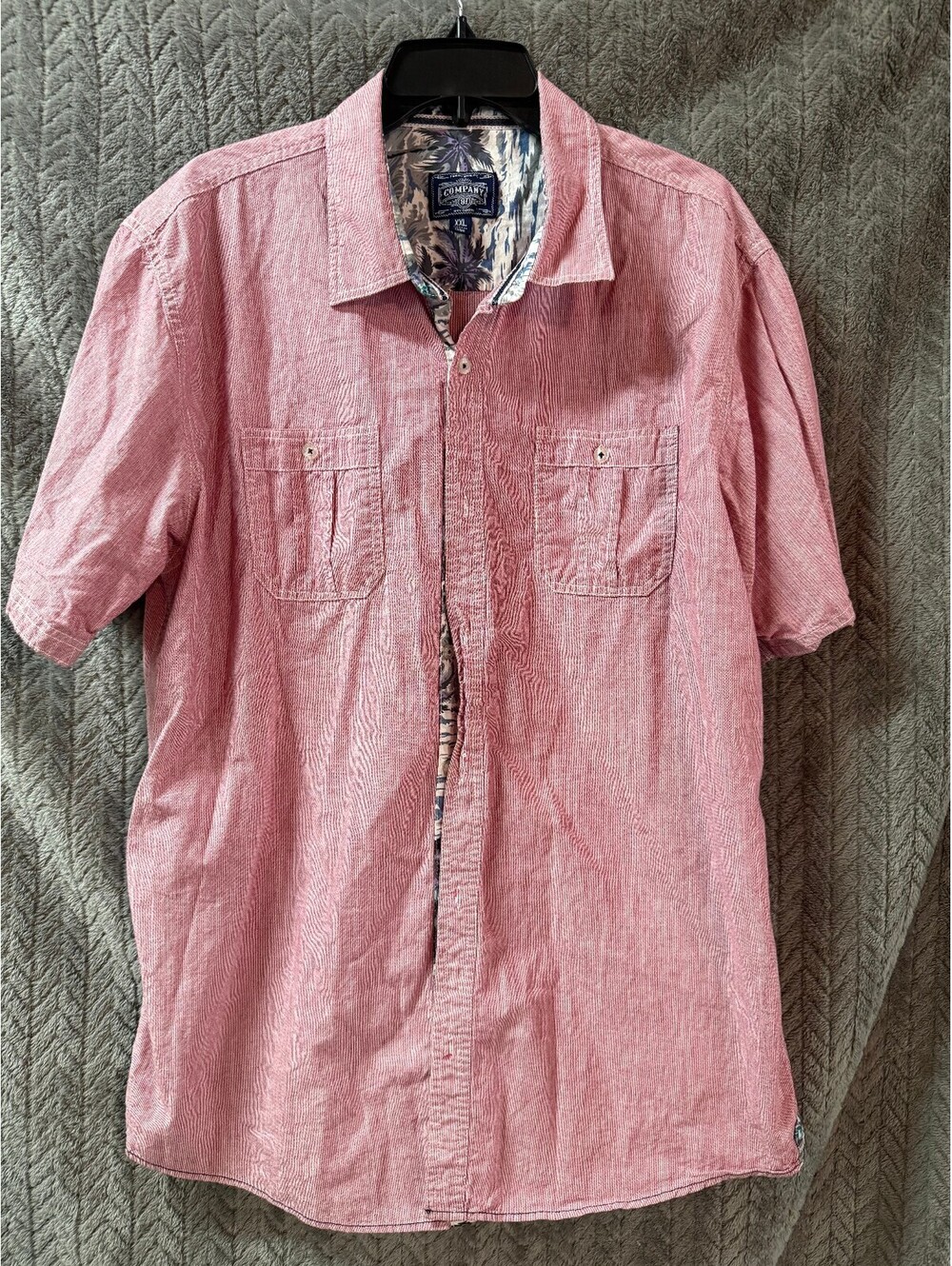 Company 81 Men's XXL Short Sleeve Button-Up Shirt in Red